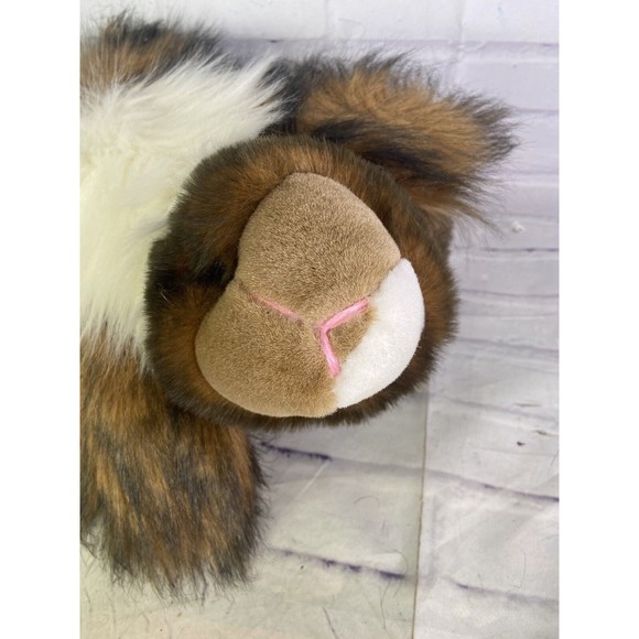 VTG Carousel by Guy Bunny Rabbit Laying Floppy Hairy Bull Nose Plush Toy Brown - Picture 11 of 12